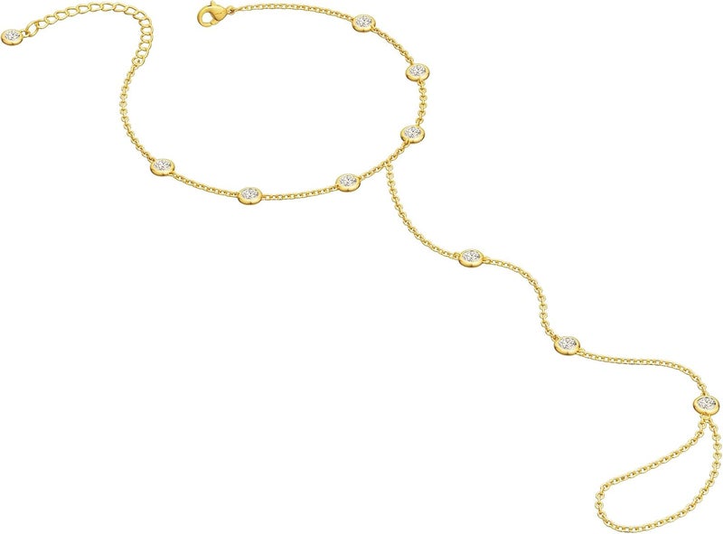 MBW Gold Bracelets for Women Trendy, Dainty 14K Gold Plated Bracelet Stack Beaded Chain Bracelet Set Thin Small Cute Paperclip Bracelets Fashion Waterproof Jewelry Gift Gold Accessories for Women - Image 1